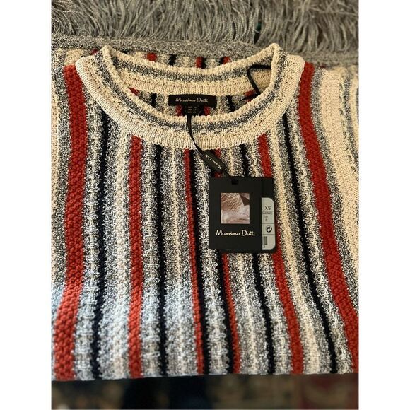 Massimo Dutti Fashion Boho Fringed Striped Yarn Shirt Women S NWT - Picture 8 of 11